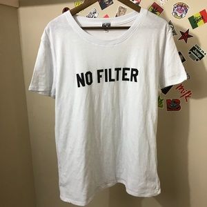 NO FILTER WHITE GRAPHIC T-SHIRT